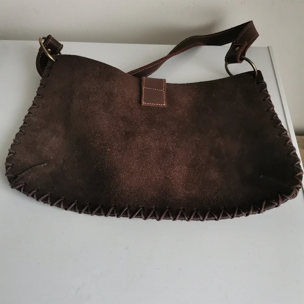 Le Solim Vintage Suede Bucket Bag - Italy Made - Picture 5 of 6
